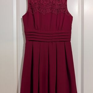 Esley Wine Lace Dress
